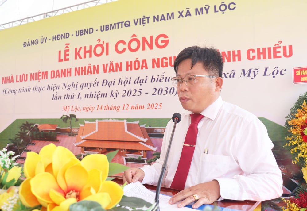 Obec My Loc zahajuje stavbu pamětního domu pro kulturní osobnost Nguyen Dinh Chieu.