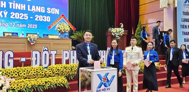44% من المسؤولين المنتخبين في اتحاد الشباب هم عضوات في اللجنة التنفيذية لاتحاد الشباب في مقاطعة لانغ سون، الدورة الخامسة عشرة - الصورة 5. 44% nữ cán bộ Đoàn trúng cử Ban Chấp hành Tỉnh Đoàn Lạng Sơn khóa XV- Ảnh 5.