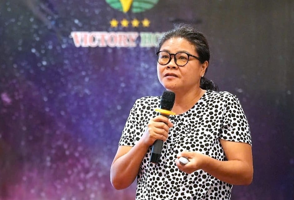 According to Dr. Mary Grace B. Saldajeno, Dole Corporation is focusing on farming practices involving the use of banana varieties resistant to Panama disease. Photo: Phuc Lap. Theo TS Mary Grace B. Saldajeno, Tập đoàn Dole đang tập trung vào các biện pháp canh tác gắn với việc sử dụng những dòng chuối có khả năng chống chịu bệnh Panama. Ảnh: Phúc Lập.