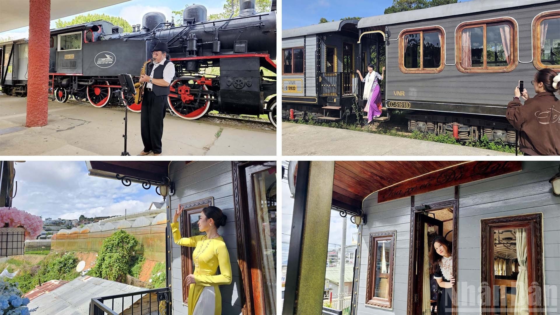Hudba na vlakovém nádraží a odbavení v „Da Lat Coffee Train“. ndo_br_2-524.jpg