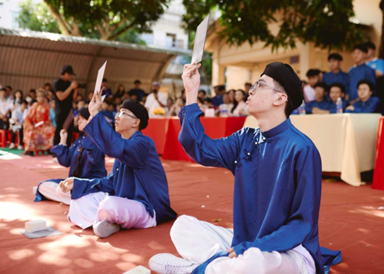 Znovuvytvoření atmosféry starověkých císařských zkoušek.