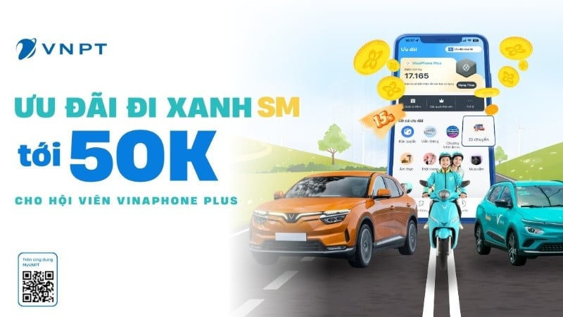 Mindössze 2500 VinaPhone Plus ponttal a tagok azonnal beválthatnak egy 15%-os kedvezménykódot a Xanh SM szolgáltatások használatakor.