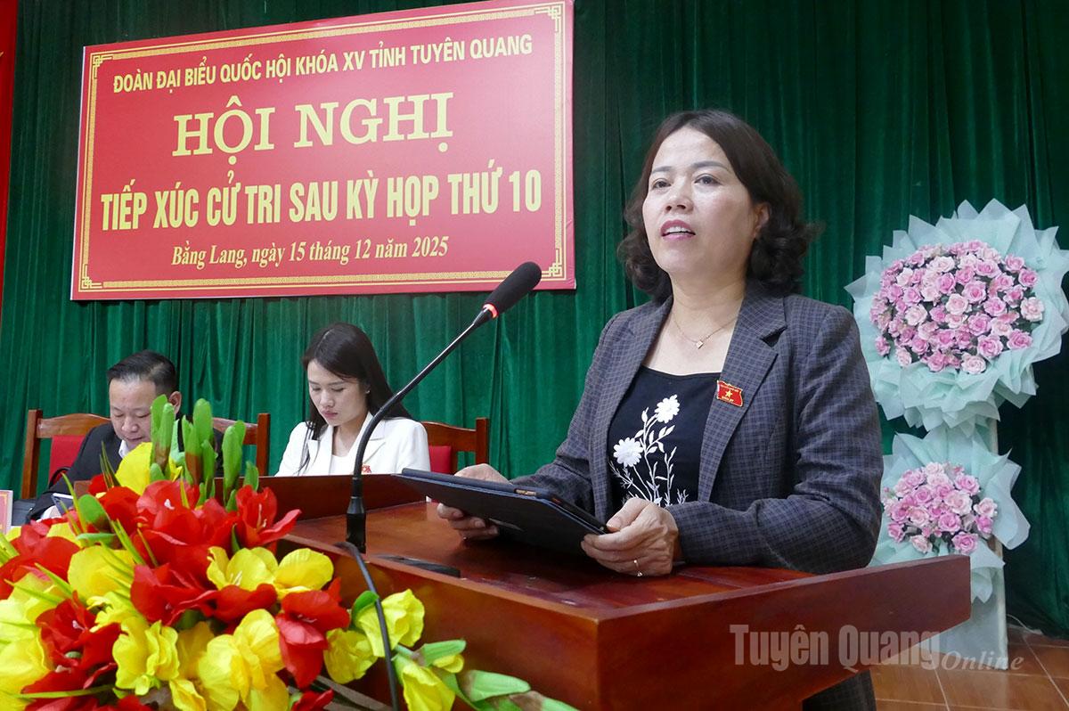 Ο σύντροφος Λι Θι Λαν, επικεφαλής της 15ης περιόδου της αντιπροσωπείας της Εθνοσυνέλευσης της επαρχίας, εκφώνησε τις καταληκτικές παρατηρήσεις στο Συνέδριο.