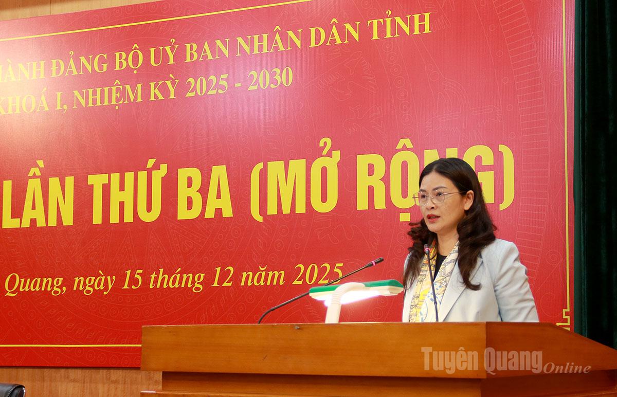 Soudruh Vuong Ngoc Ha, člen stálého výboru provinčního stranického výboru a místopředseda provinčního lidového výboru, se zúčastnil diskuse na konferenci.