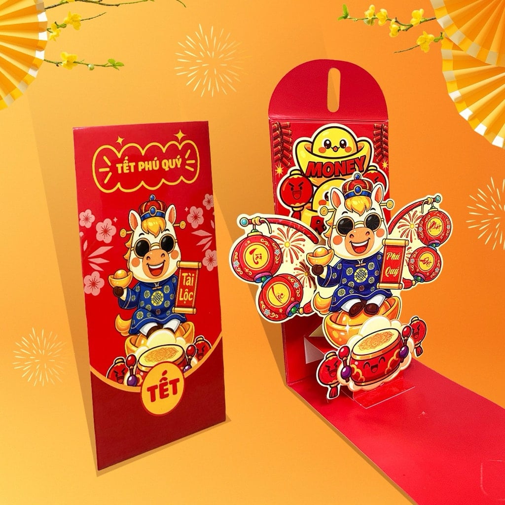 Οι κόκκινοι φάκελοι για την Σεληνιακή Πρωτοχρονιά έχουν σχεδιαστεί σε 3D με μοναδικά και εντυπωσιακά σχήματα.