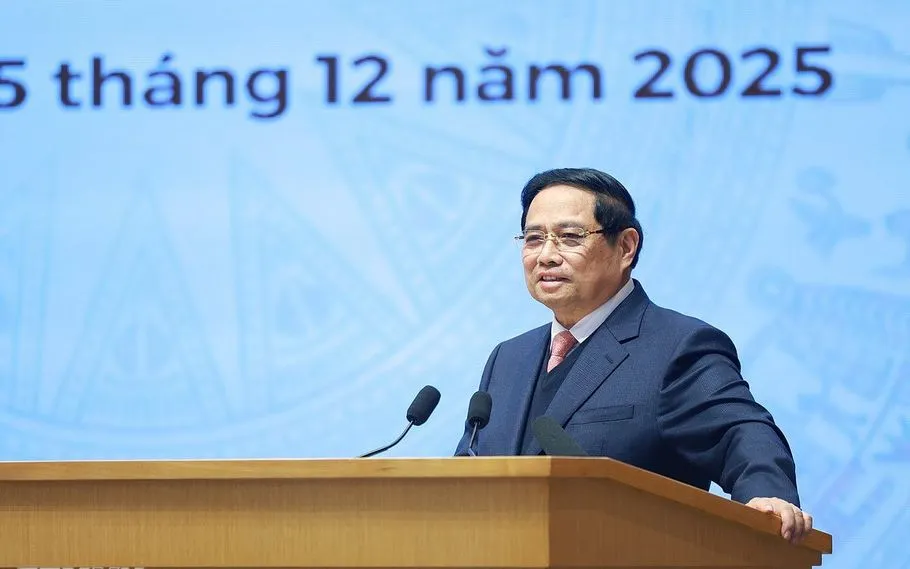 Thủ tướng Phạm Minh Chính phát biểu. Ảnh: TTXVN