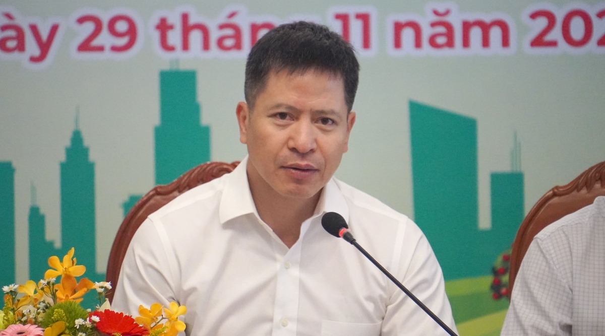 Bapak Nguyen Minh Tien: Ông Nguyễn Minh Tiến: 'Mỗi sản phẩm OCOP là một câu chuyện văn hóa, TP.HCM nên tận dụng điều này để sử dụng chính những sản vật này thành quà tặng'. Ảnh: Lê Bình.
