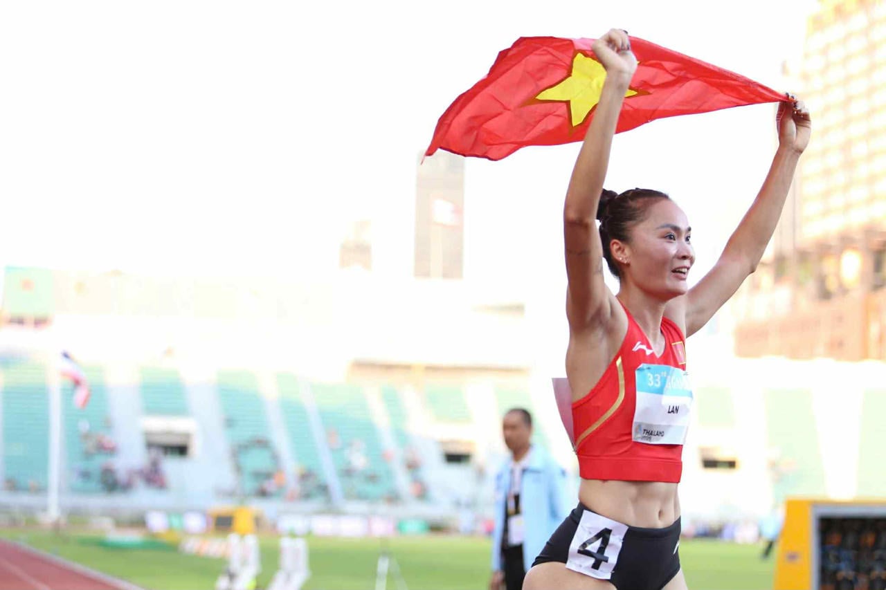 Quách Thị Lan performed excellently, winning the first individual gold medal at the 33rd SEA Games. (Photo: Linh Đông)