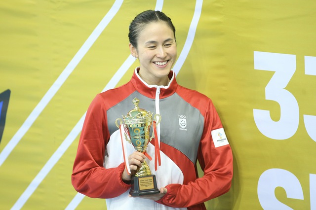 Singapores simlegend får en oöverträffad ära i SEA Games historia - Foto 2. Huyền thoại bơi lội Singapore nhận vinh danh chưa từng có trong lịch sử SEA Games- Ảnh 2.