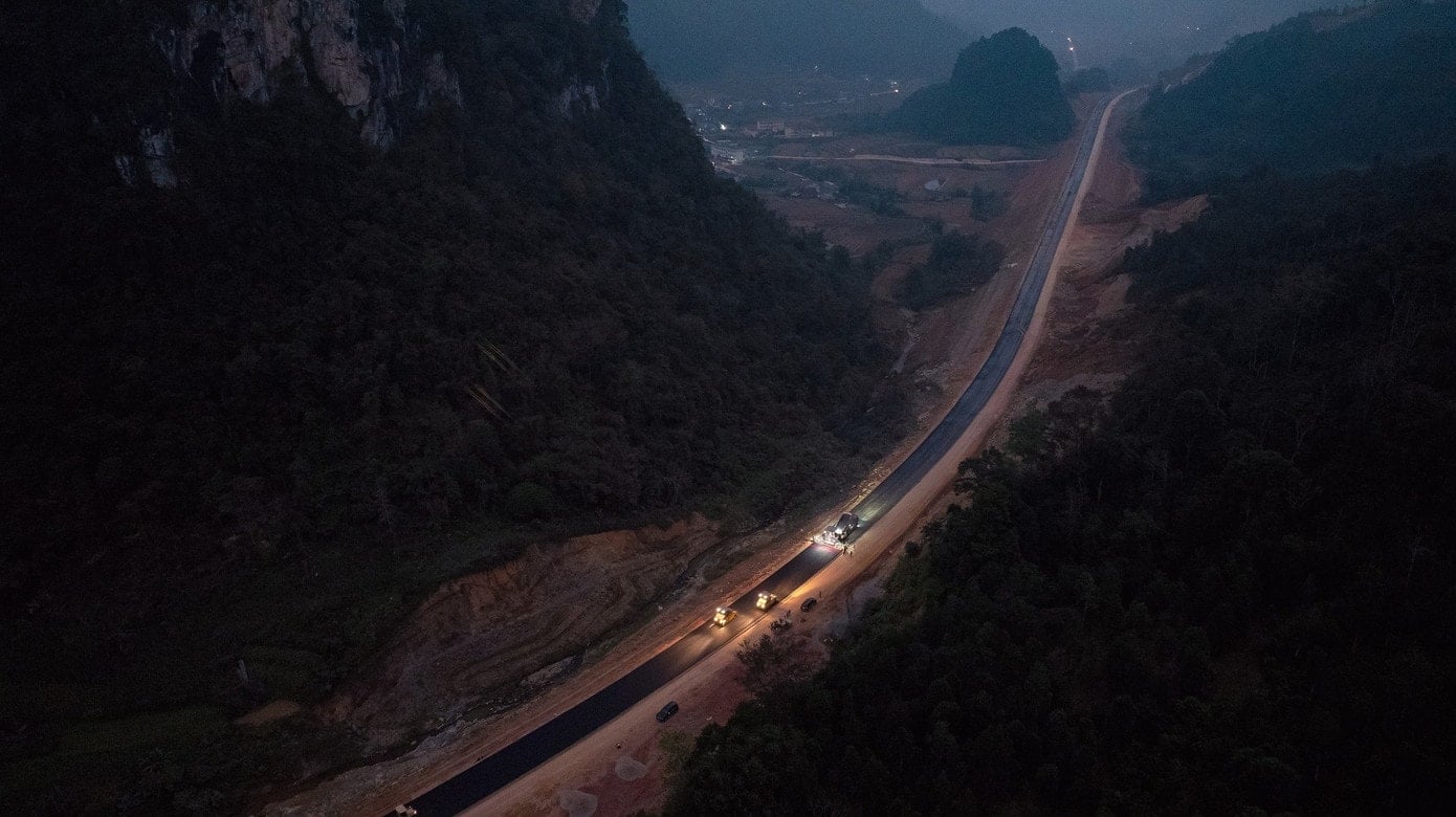 Perspective view of the Dong Dang - Tra Linh expressway after completion.