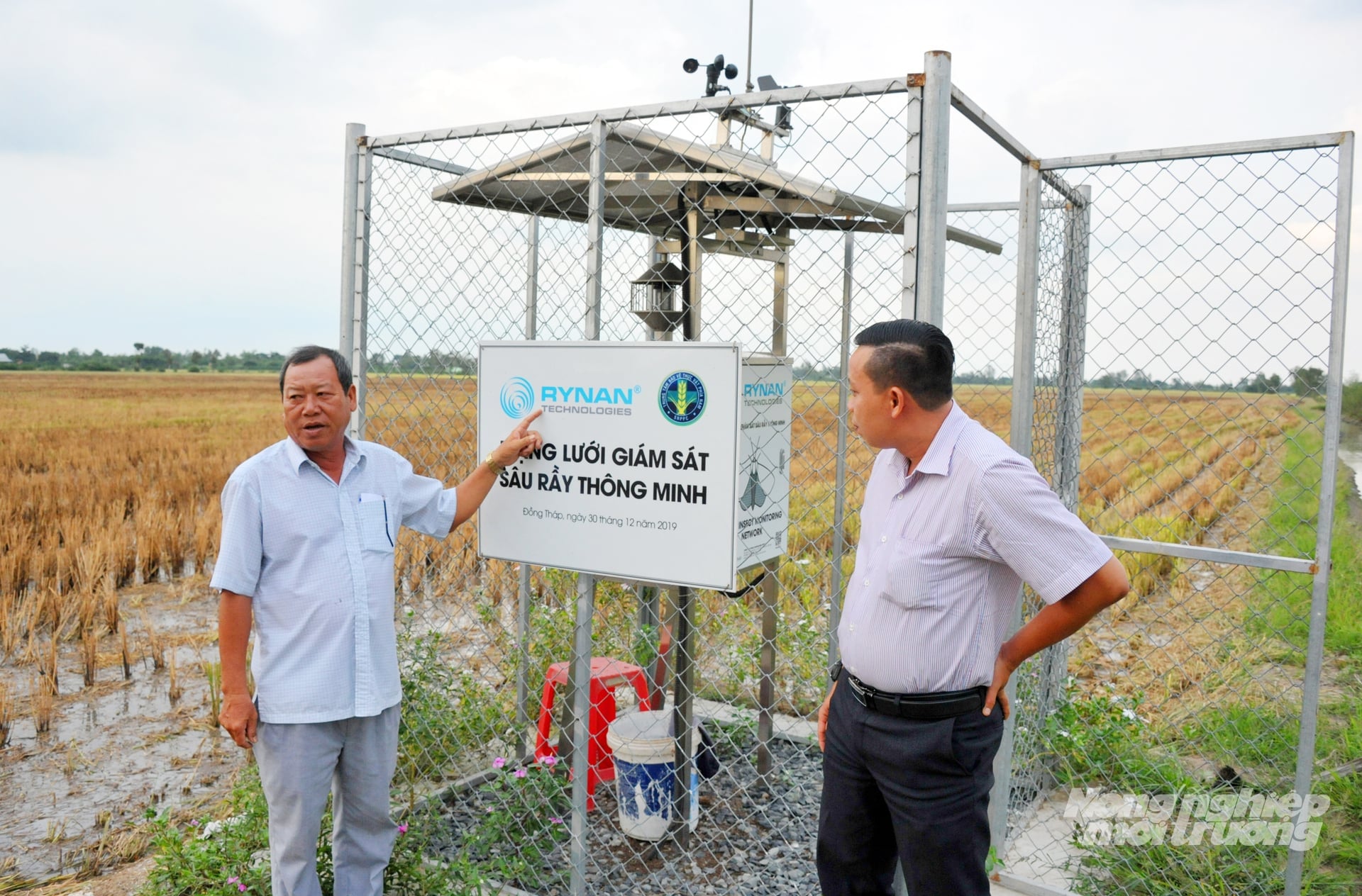 Tarım teknisyenleri, kahverengi yaprak biti ışık tuzaklarını izleyerek, her ekolojik bölgeye uygun 2025-2026 kış-ilkbahar mahsulü için bir ekim programı geliştirilmesine bilimsel bir temel sağlıyor. Fotoğraf: Le Hoang Vu. Cán bộ kỹ thuật ngành nông nghiệp theo dõi bẫy đèn rầy nâu, cung cấp cơ sở khoa học để xây dựng lịch thời vụ xuống giống vụ đông xuân 2025 - 2026 phù hợp từng vùng sinh thái. Ảnh: Lê Hoàng Vũ.