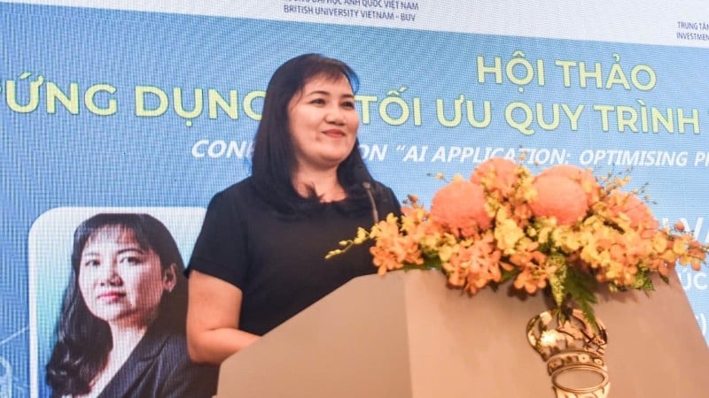 Dna Cao Thi Phi Van, directoarea adjunctă a Centrului de Promovare a Comerțului și Investițiilor din orașul Ho Și Min, a vorbit la atelier.