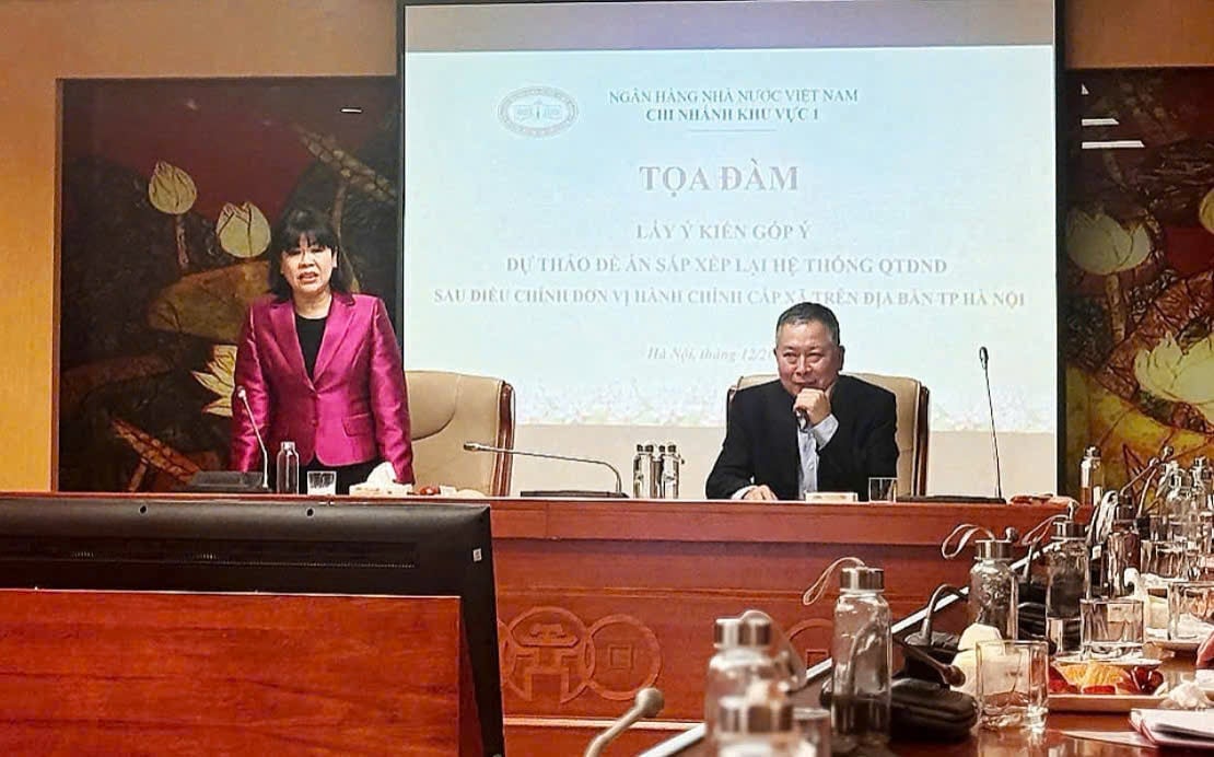ធនាគាររដ្ឋវៀតណាម តំបន់ទី១ បានរៀបចំសិក្ខាសាលាមួយដើម្បីប្រមូលមតិយោបល់លើសេចក្តីព្រាងផែនការសម្រាប់ការរៀបចំរចនាសម្ព័ន្ធប្រព័ន្ធមូលនិធិឥណទានប្រជាជនឡើងវិញ។ NHNN Khu vực 1 tổ chức Tọa đàm góp ý dự thảo Đề án sắp xếp lại hệ thống QTDND