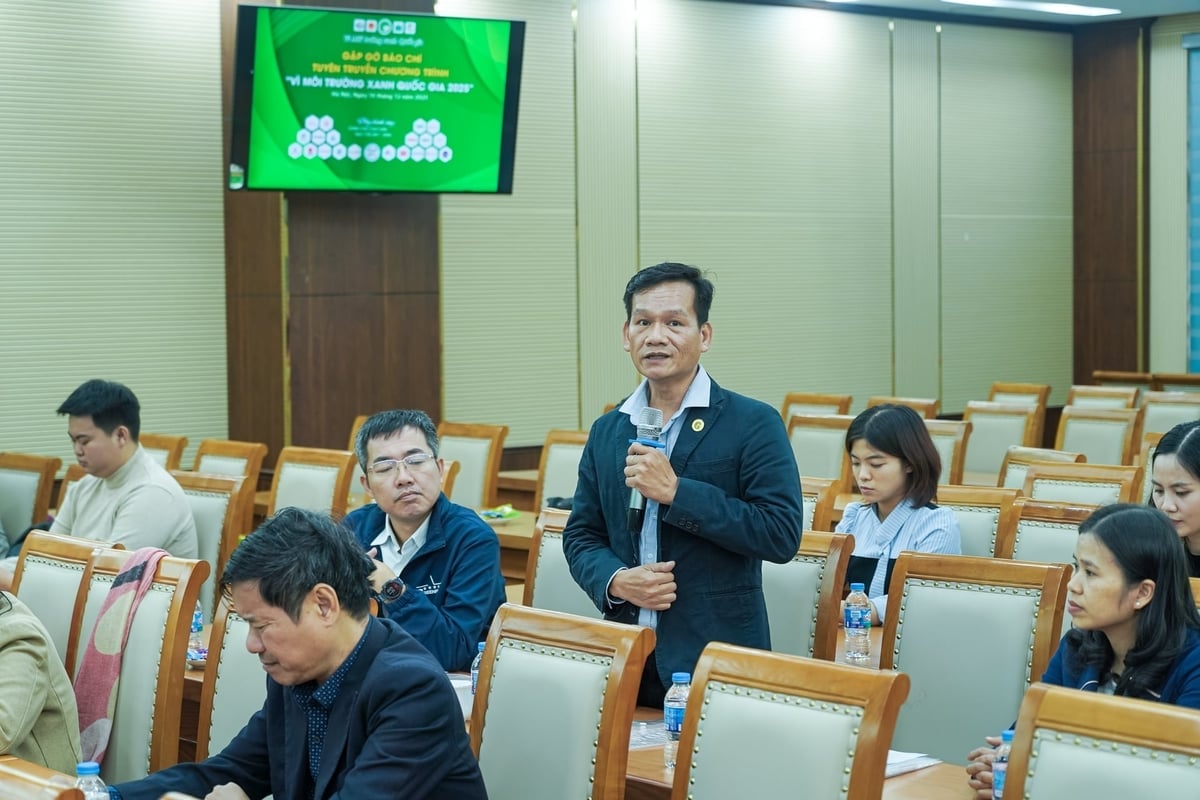 Đại diện GreenFeed nêu ý kiến tại hội nghị. Ảnh: Bảo Thắng.