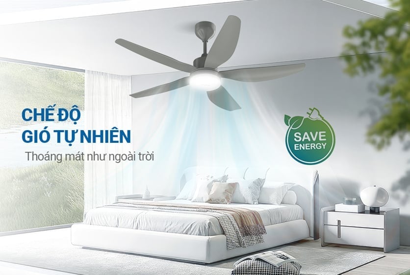 Khả năng điều hòa không khí và đa dạng chế độ gió đem đến luồng gió tươi mát, cho căn phòng thông thoáng, dễ chịu. Ảnh: Sunhouse.