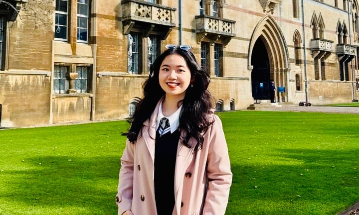 Pham Vu Dieu Linh at the Oxford University campus, October 2024.