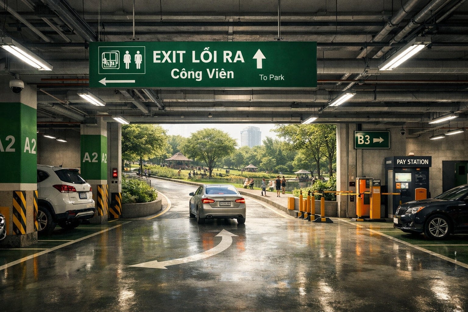 ການວາງແຜນເຄືອຂ່າຍບ່ອນຈອດລົດໃຕ້ດິນສາທາລະນະໃນເຂດໃຈກາງນະຄອນຫຼວງຮ່າໂນ້ຍ.