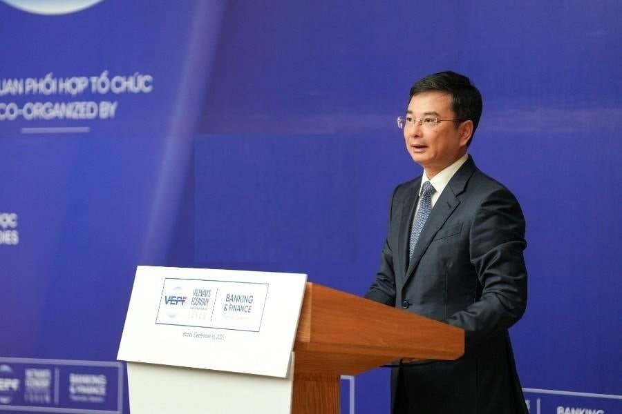 Timbalan Gabenor Bank Negara Vietnam, Pham Thanh Ha, berucap di forum ekonomi itu.