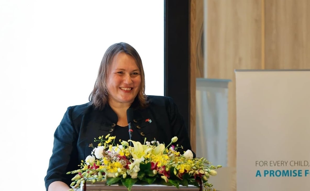 Bà Kendra Rinas, Trưởng phái đoàn IOM Việt Nam. Ảnh: IOM.