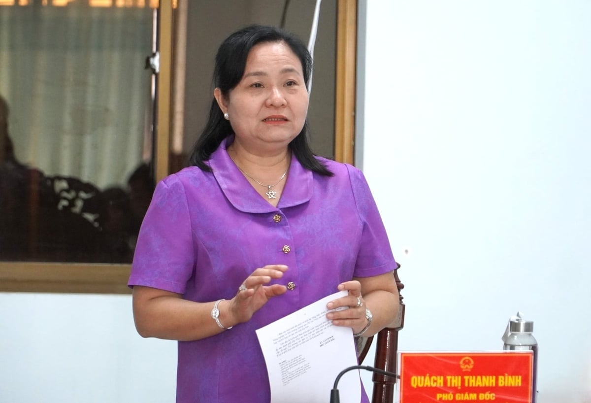 Phó Giám đốc Sở Nông nghiệp và Môi trường Quách Thị Thanh Bình khẳng định, mô hình tôm - lúa cần được duy trì và phát triển. Ảnh: Kim Anh.