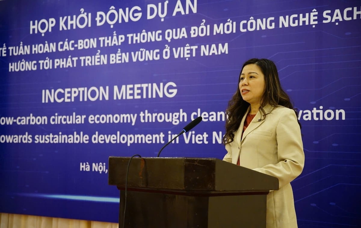 Bà Lê Thị Thanh Thảo, đại diện Văn phòng Tổ chức Phát triển Công nghiệp Liên hợp quốc (UNIDO). Ảnh: Diệu Linh.