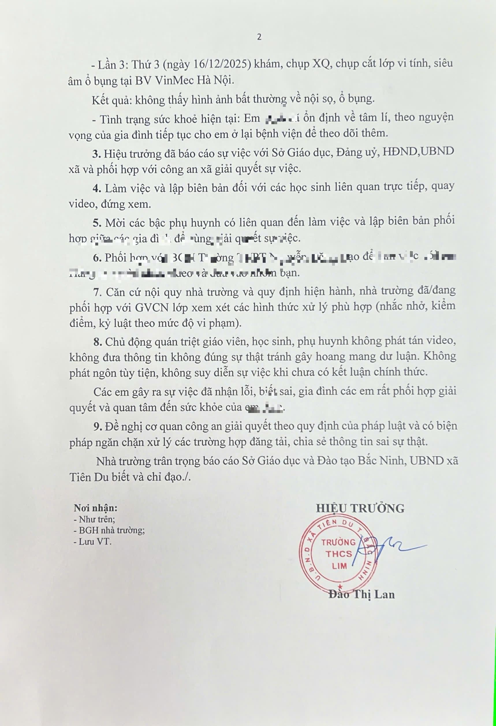 Yêu cầu xử lý nghiêm khắc vụ bạo lực học đường tại trường THCS Lim- Ảnh 2.
