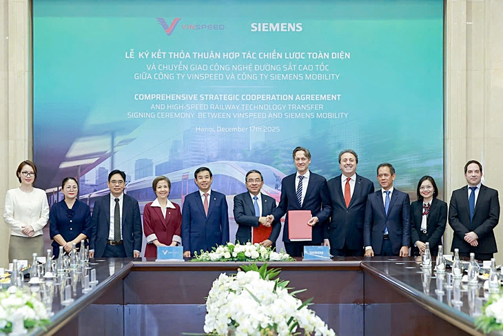 VinSpeed bắt tay Siemens Mobility phát triển đường sắt cao tốc - Ảnh 1.