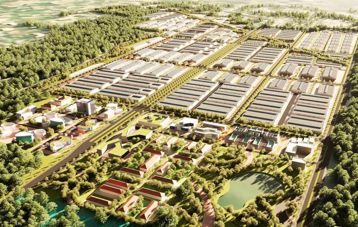 VRG's investment project to build and operate infrastructure for Hiep Thanh Industrial Park (Tay Ninh province). Photo: VRG. Dự án đầu tư xây dựng và kinh doanh hạ tầng Khu công nghiệp Hiệp Thạnh (tỉnh Tây Ninh) của VRG. Ảnh: VRG.