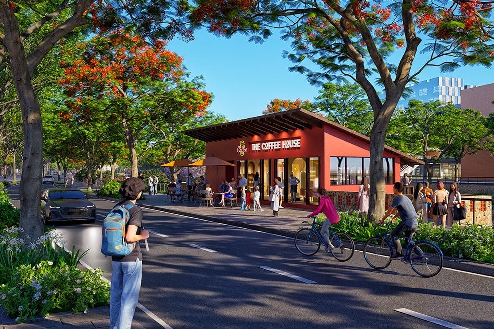 Multifunctional community spaces will be created to serve residents and visitors.