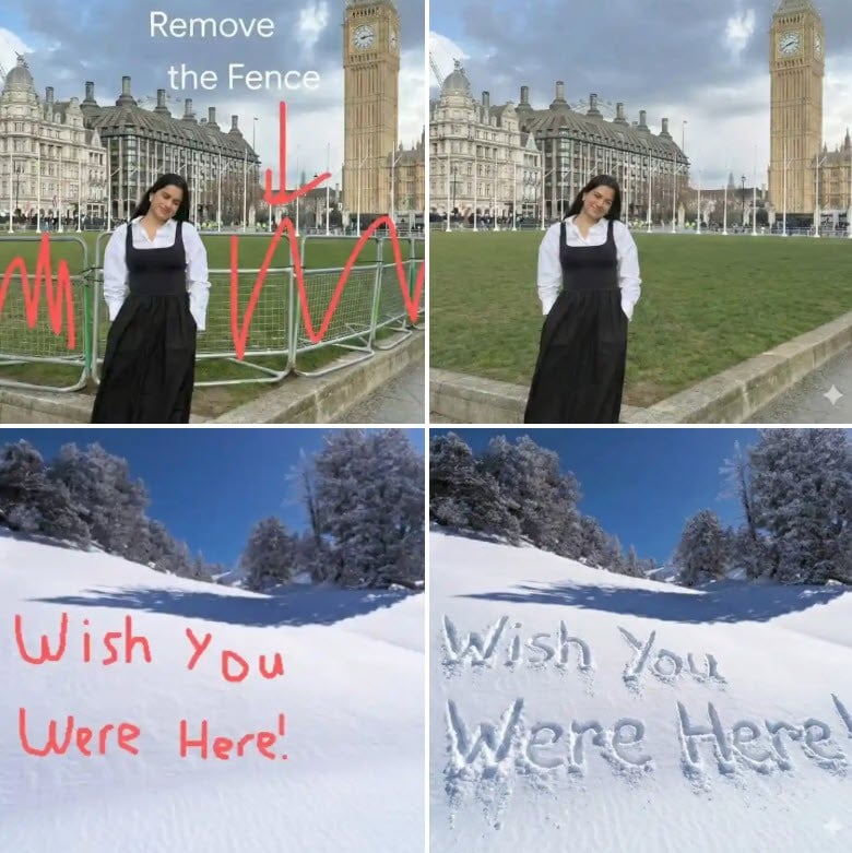 Gemini umožňuje kreslit přímo do obrázku a dávat tak příkazy umělé inteligenci - obrázek 4