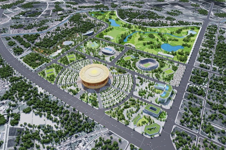 Phối cảnh dự án đầu tư xây dựng Khu đô thị thể thao Olympic. (Ảnh: Sở VHTT HN)