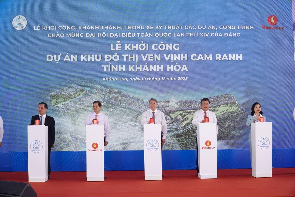 Dự án khu đô thị ven vịnh Cam Ranh đã chính thức được khởi công. Ảnh: A. Hoàng.