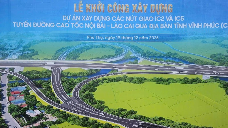 ការពិពណ៌នាអំពីចំណុចប្រសព្វ IC5 នៅលើផ្លូវល្បឿនលឿន Noi Bai-Lao Cai។