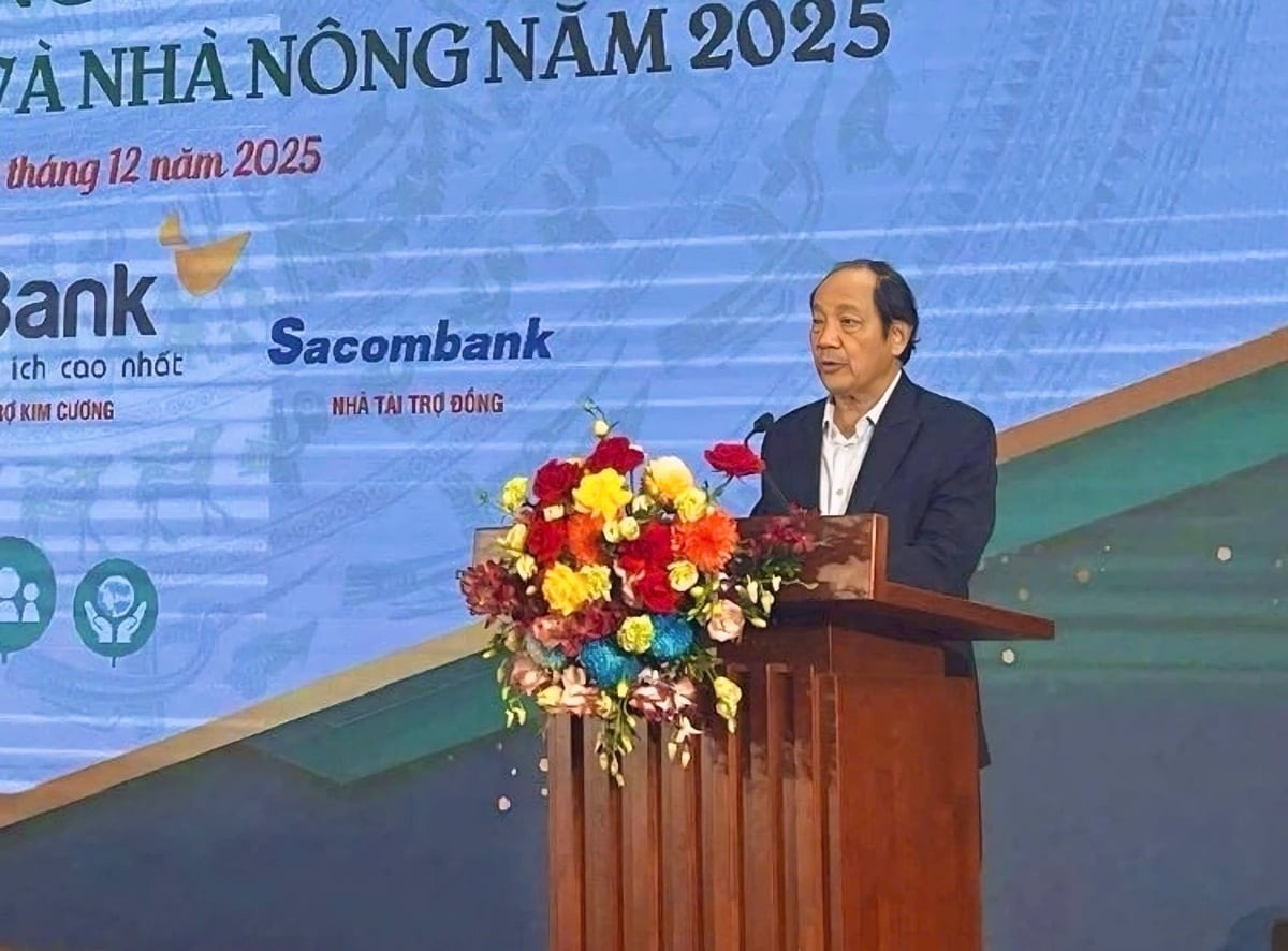 Ông Hồ Xuân Hùng, Chủ tịch Tổng hội Nông nghiệp và Phát triển nông thôn Việt Nam chia sẻ: 'Đề án truyền thông 'Tín dụng xanh cho doanh nghiệp và nhà nông năm 2025' được triển khai với sự ủng hộ của các bộ, ban, ngành, cơ quan truyền thông, chuyên gia và cộng đồng doanh nghiệp'. Ảnh: Minh Hà.