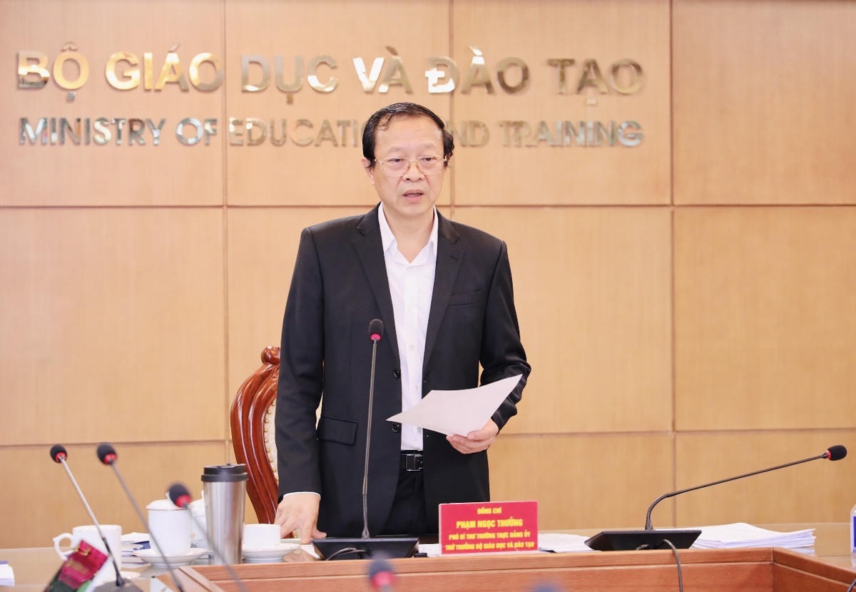 La vice-ministre de l'Éducation et de la Formation, Pham Ngoc Thuong, a prononcé un discours lors de la conférence.