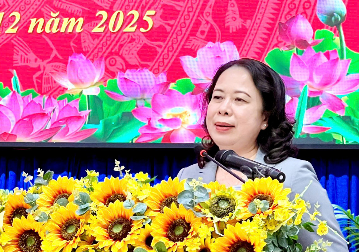 Ủy viên Trung ương Đảng, Phó Chủ tịch nước Cộng hòa Xã hội chủ nghĩa Việt Nam Võ Thị Ánh Xuân phát biểu kết luận 
