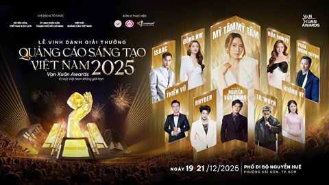 មី តាម និងតារាវៀតណាមជាច្រើនរូបបានធ្វើឱ្យការប្រគំតន្ត្រីនៅឯពានរង្វាន់ផ្សាយពាណិជ្ជកម្មច្នៃប្រឌិតវៀតណាមកាន់តែរស់រវើក។