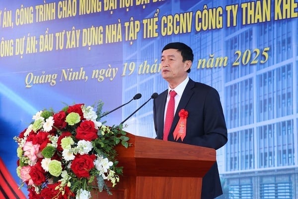 Đồng chí Lê Đình Dương - Bí thư Đảng ủy, Giám đốc Công ty Than Khe Chàm - TKV cho biết:'Quá trình chuẩn bị dự án được triển khai nghiêm túc, đồng bộ, bảo đảm đủ điều kiện để dự án chính thức khởi công đúng tiến độ.' Ảnh: TKV.