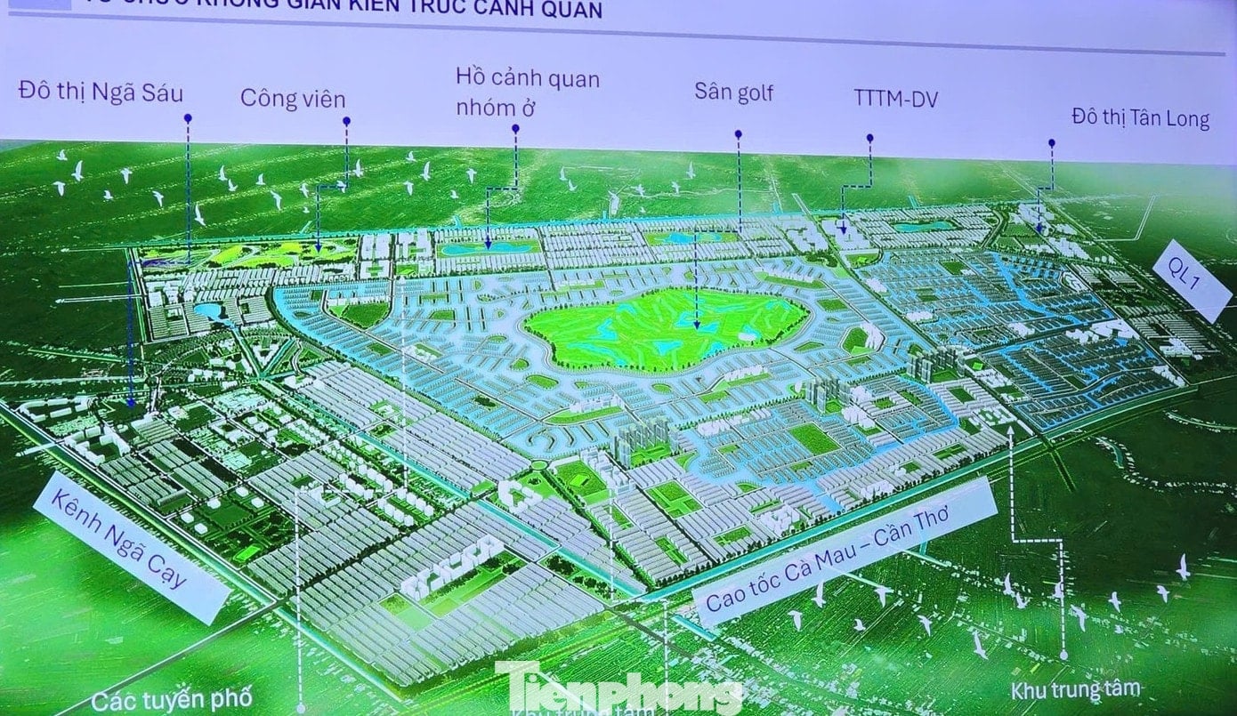 Sơ đồ tổ chức không gian kiến trúc cảnh quan Khu đô thị du lịch nghỉ dưỡng.