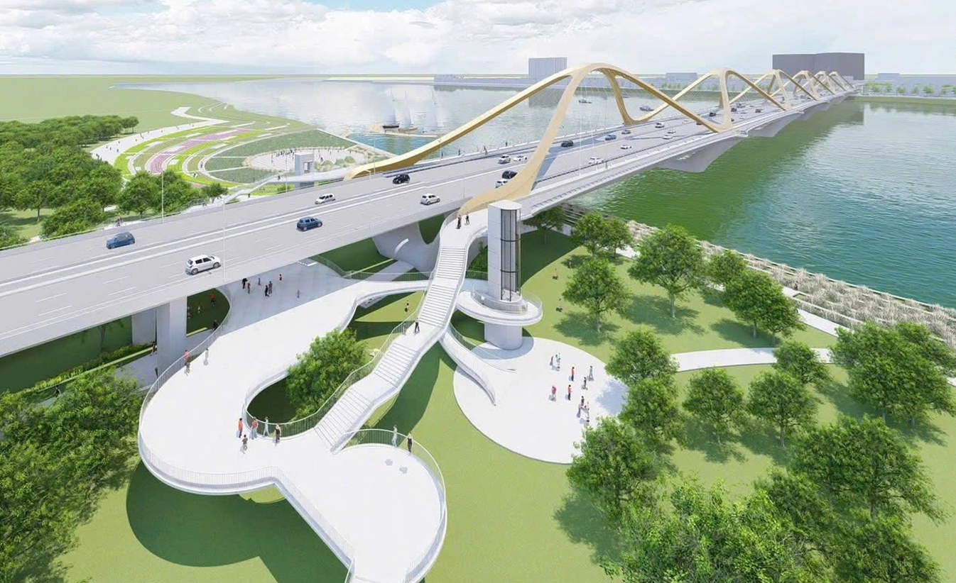 Phối cảnh cầu Trần Hưng Đạo