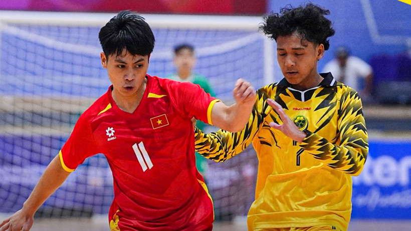 Vietnams U19 futsal-lag får en god start. (Foto: VFF)
