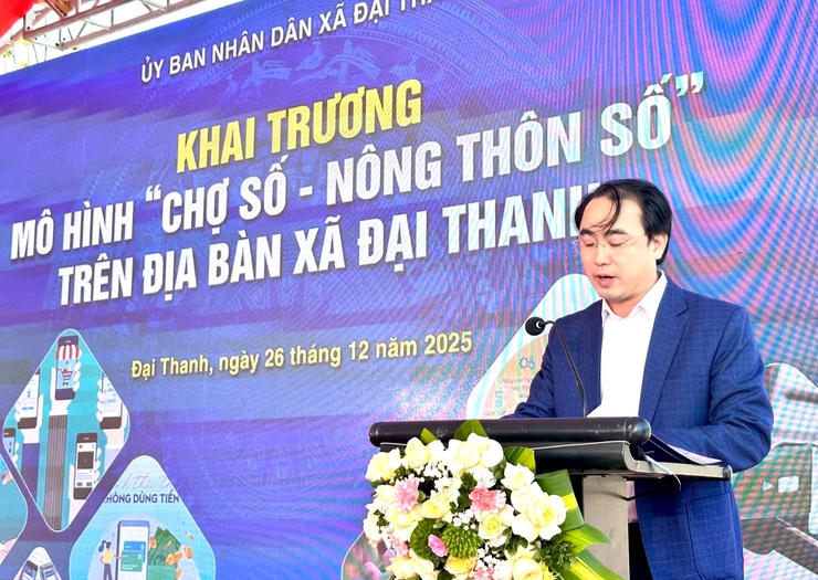 Commune de Dai Thanh : Lancement du modèle « Marché numérique - Zone rurale numérique » - Photo 1. Xã Đại Thanh: Khai trương mô hình “Chợ số - Nông thôn số”- Ảnh 1.