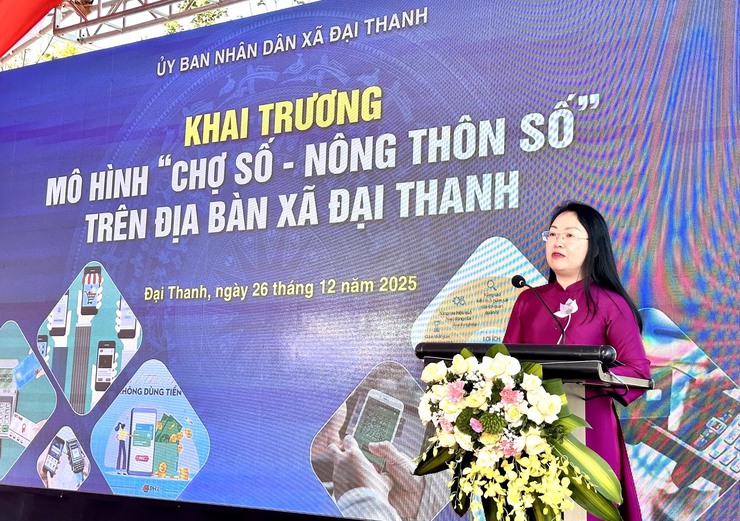 Commune de Dai Thanh : Lancement du modèle « Marché numérique - Zone rurale numérique » - Photo 2. Xã Đại Thanh: Khai trương mô hình “Chợ số - Nông thôn số”- Ảnh 2.