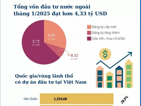 La inversión extranjera total en Vietnam aumentó un 48,6%