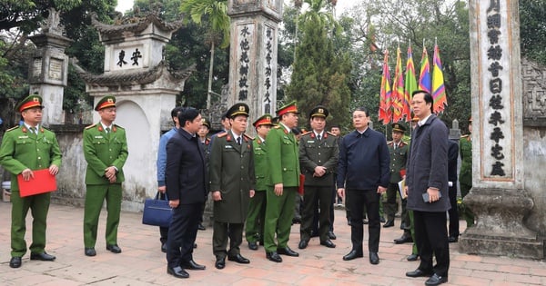 La police de Nam Dinh a mobilisé 2 500 officiers et soldats pour protéger la cérémonie d'ouverture du sceau du temple Tran.