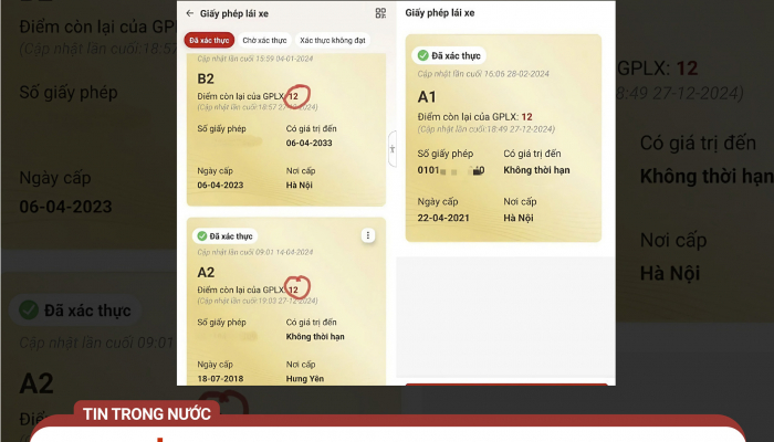 Cảnh giác với thủ đoạn lừa đảo mới về tích hợp điểm giấy phép lái xe