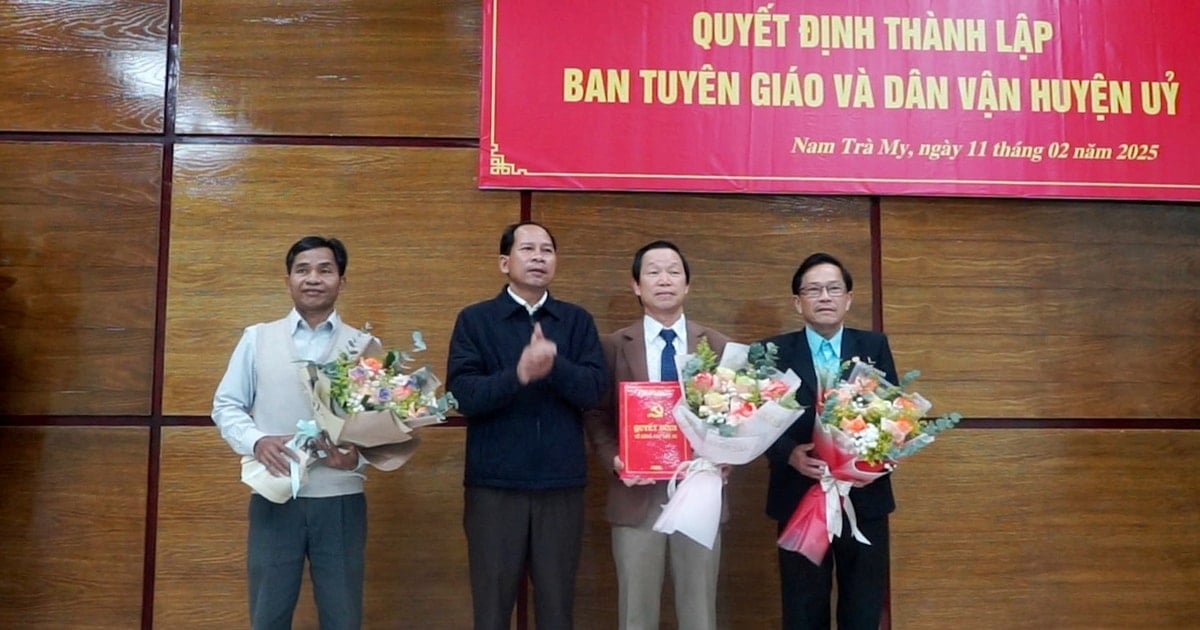 Nam Tra My established the District Party Committee's Propaganda and Mass Mobilization Committee