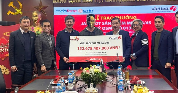 La persona que recibió el premio de la lotería Vietlott de 152 mil millones de VND es de Ciudad Ho Chi Minh.