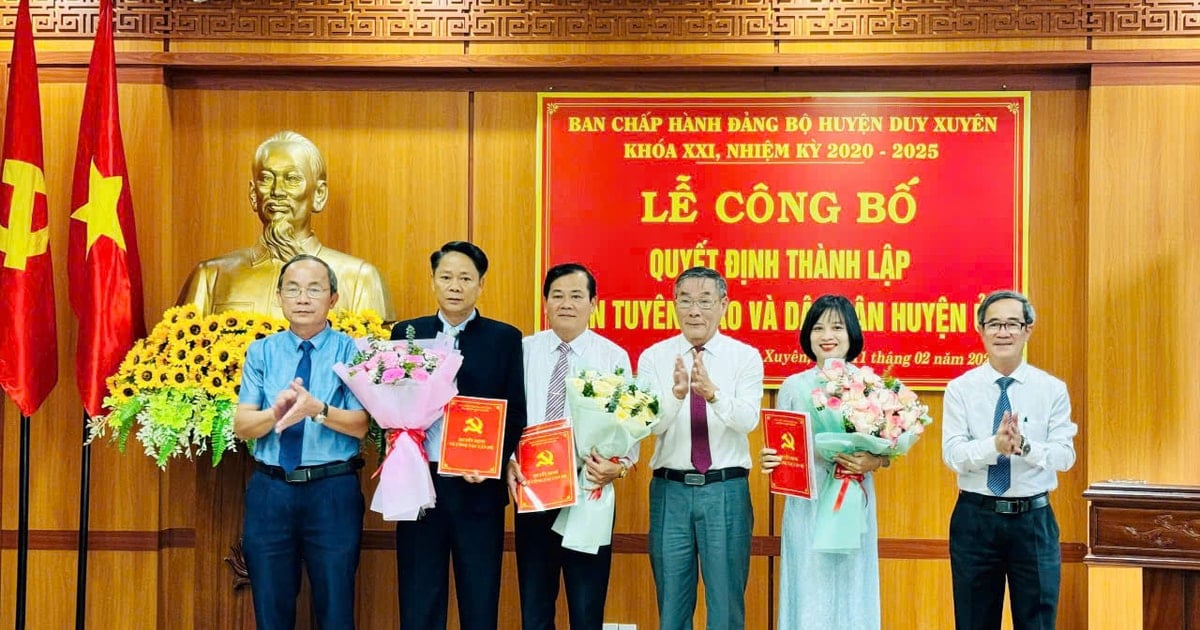 Establishment of the Propaganda and Mass Mobilization Committee of Duy Xuyen District Party Committee