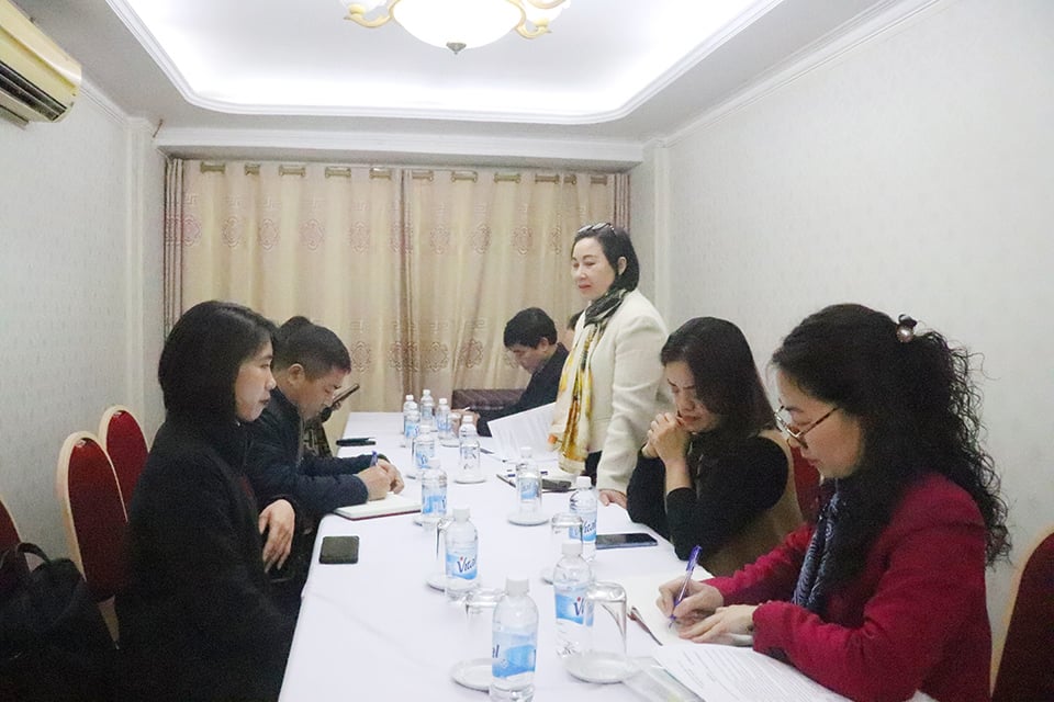 Head of Food Poisoning Surveillance Department, Hanoi Food Safety Department Le Thi Hang spoke at the inspection.